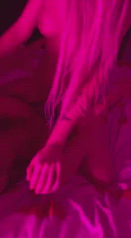 boobs dildo girls lesbian lesbians naked natural tits strap on tits gif