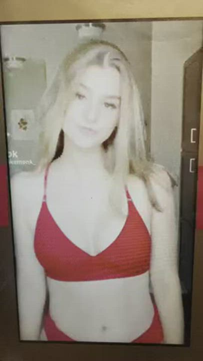 Blonde Cum Cumshot Tribbing Tribute gif