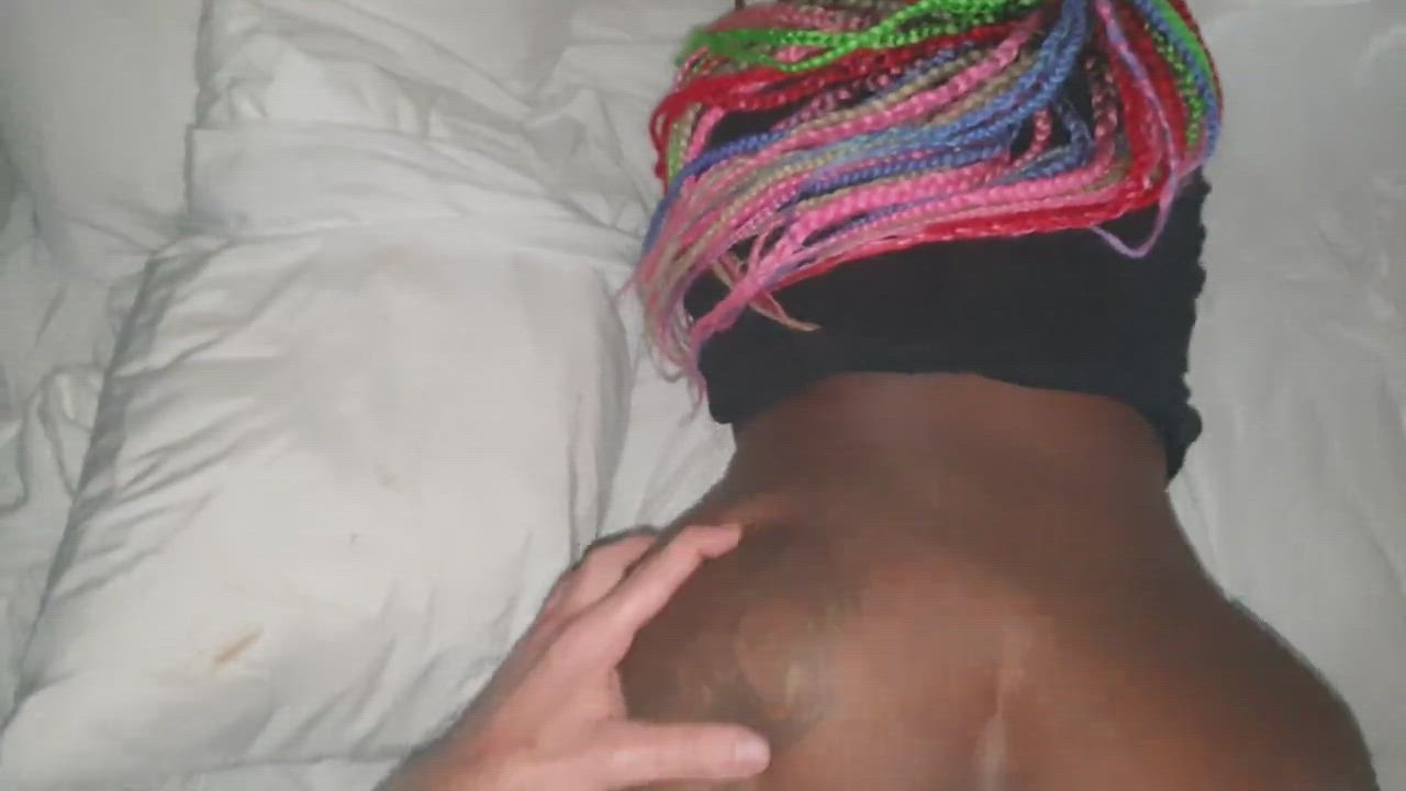 Ebony BBW gwtting her big ass fucked and jizzed