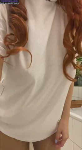 amateur babe big tits huge tits natural tits redhead teen tiktok titty drop gif