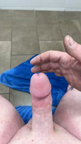 chubby masturbating precum gif