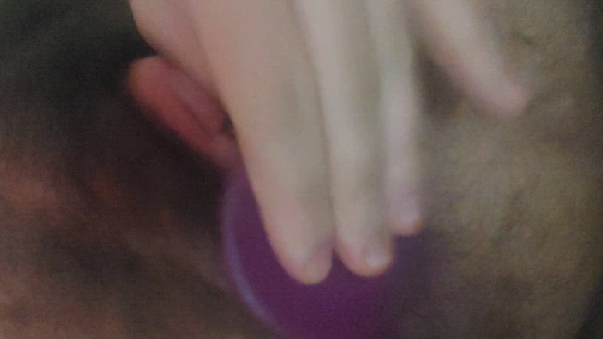 amateur big clit dildo dripping ftm hairy masturbating solo spanking gif