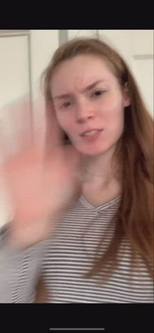 Ass Shaking Shaved Pussy TikTok Tits White Girl gif