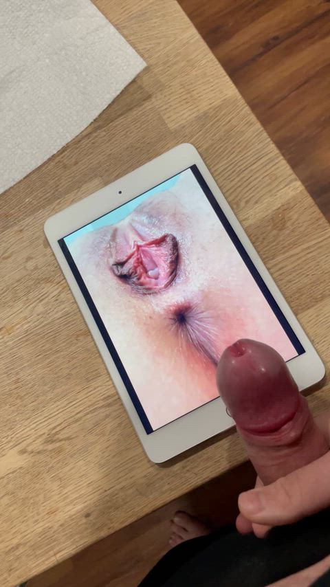 amateur cum on pussy cumshot gif