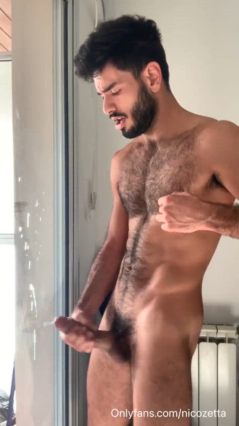 ass balls big dick cum cumshot daddy double cumshot gay hairy squirt gif
