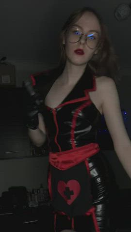 femdom fetish latex latex gloves mistress nurse gif