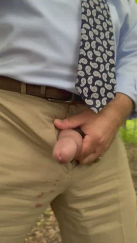 balls big dick exhibitionist piss public gif