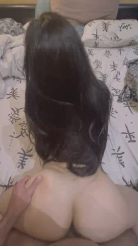 Amateur Anal Brunette Cum Cumshot Doggystyle Long Hair POV Teen gif