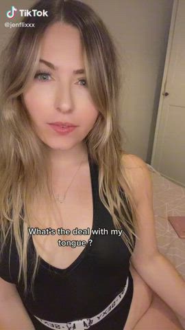 Ahegao Eye Contact TikTok Tongue Fetish Tribute gif