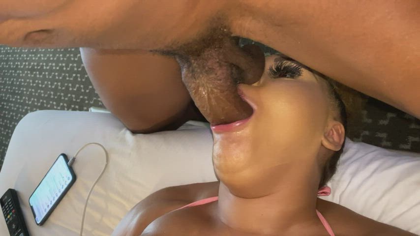 bbc blowjob ebony face fuck hardcore huge tits onlyfans rough throat fuck gif