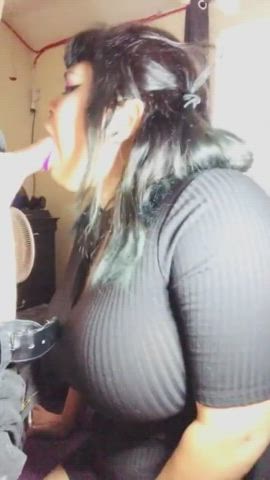 big tits blowjob, who is she?