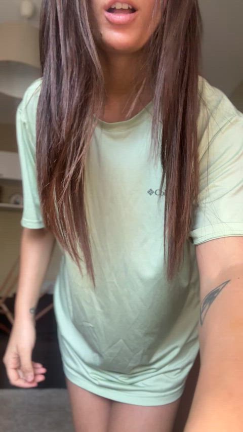 Italian girl with natural boobs reveal