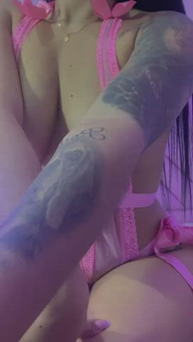 camgirl latina lingerie nipples saliva skinny small tits teen white girl gif