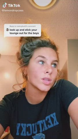 blue eyes facial tiktok tongue fetish tribute gif