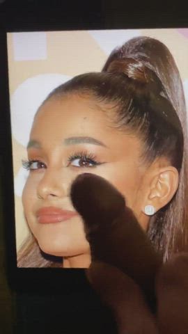 Ariana Grande Cum Tribute gif