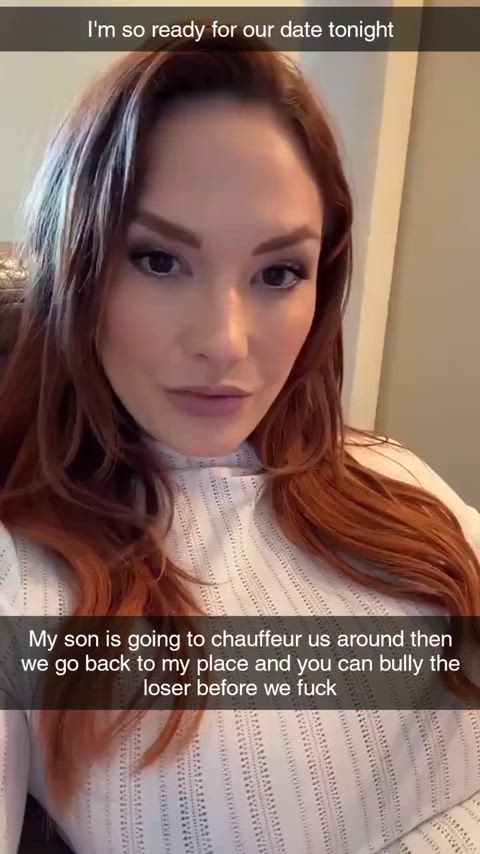Her loser son will be helping on the date [Siri Dahl]