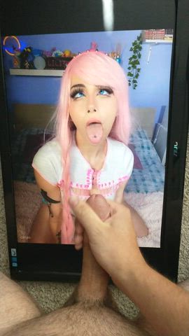 Blonde Masturbating Tribute gif