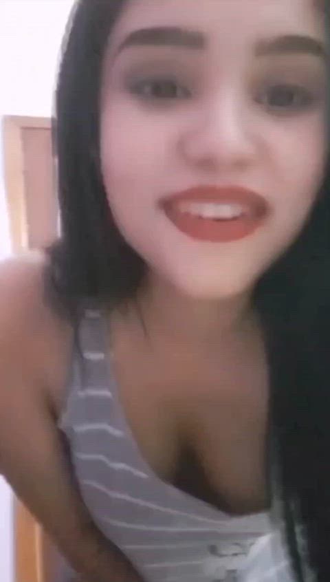 natural tits teen undressing gif