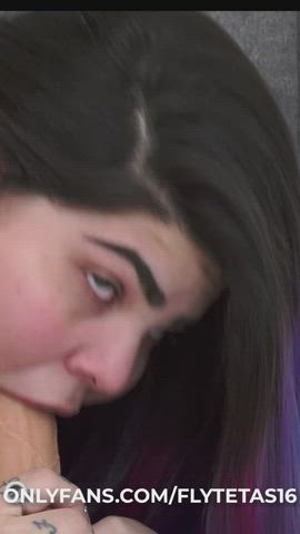 BBW Big Dick Blowjob Deepthroat Latina OnlyFans Sucking gif