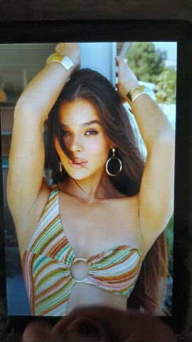 bikini brunette celebrity cum cum on tits cumshot facial hailee steinfeld tribute