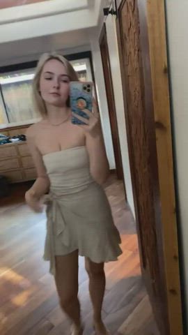 Blonde Boobs Cleavage gif