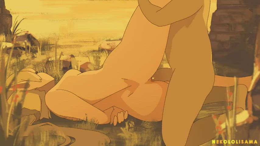 Animation Double Penetration Threesome gif