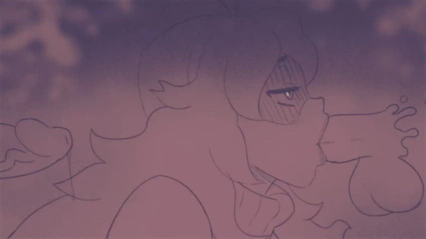 Hex Maniac having some ghostly fun!