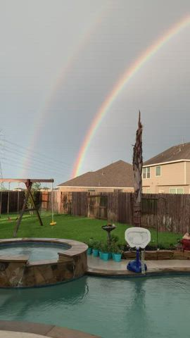 Double rainbow after a storm