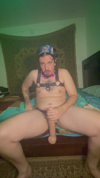 Gape Huge Dildo Purple Bitch gif