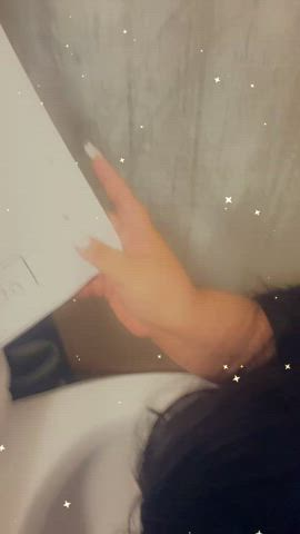 big tits tits toilet gif