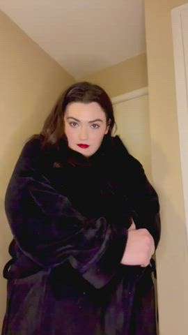 bbw big tits flashing natural tits saggy tits gif