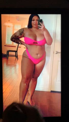 cumshot teen thick pink cum curvy tribute tribbing masturbating nsfw gif