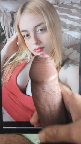 amateur big dick big tits blonde cum on tits cumshot jerk off masturbating teen tribute