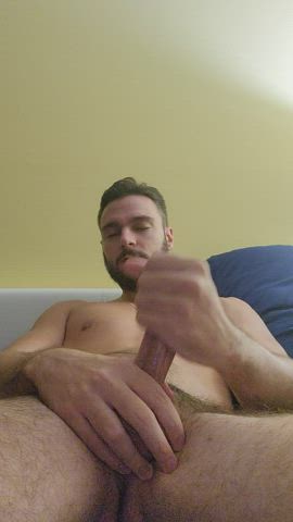 balls bisexual cock gay male masturbation masturbating gif