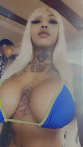big ass big tits blonde curvy thick gif