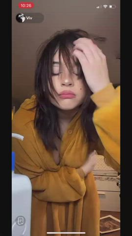 tiktok nipslip nipple nipples nipple piercing big tits tits accidental gif