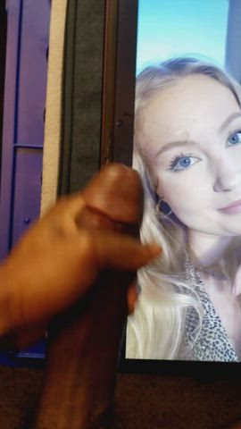 big cock, cute face, nice load