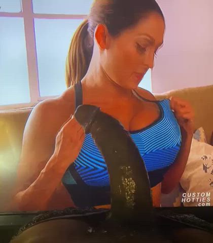 Jerking off to Nikki’s fat tits