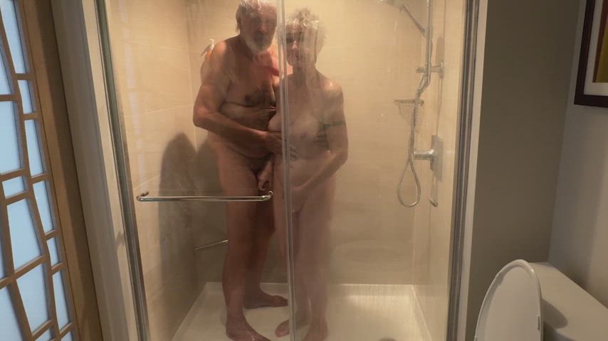 amateur boobs fake boobs milf shower standing doggy real-couples gif