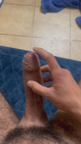 big dick cock male masturbation masturbating mexican precum gif