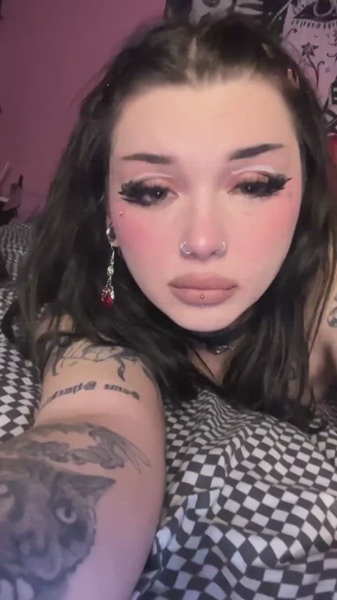 onlyfans pierced piercing tattoo tattooed teen tits gif