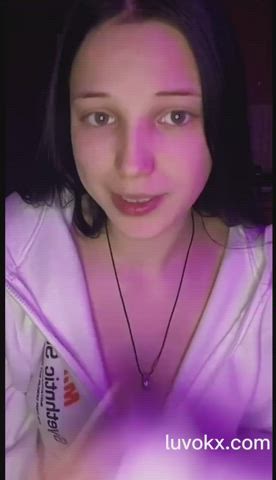 accidental nipslip exposed teen tiktok boobs tits gif