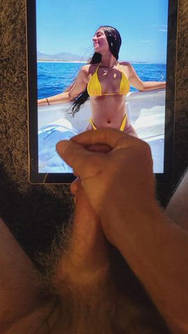 babe cum cumshot cute gif