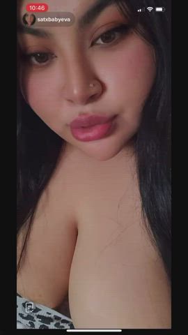 big tits flashing nipple nipslip tiktok tits gif