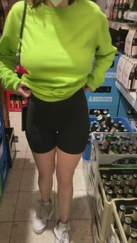 Big Tits Boobs Public gif