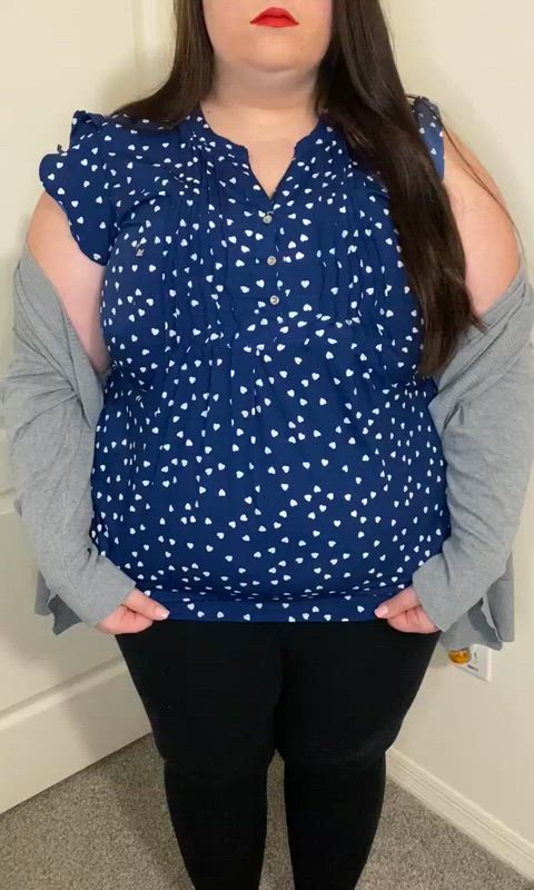 My work clothes hide my massive tits