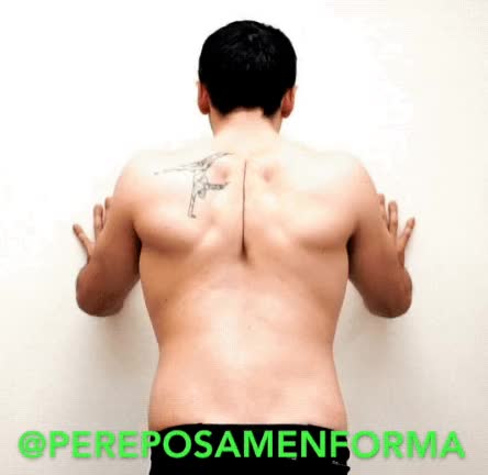 Push de escápulas de pie