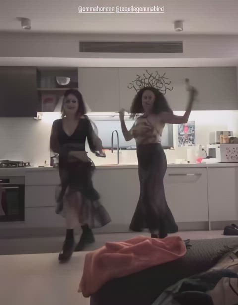 black see through clothing tits gif
