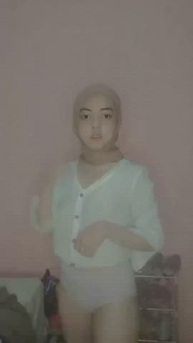 ass blowjob boobs cumshot hijab indonesian threesome gif