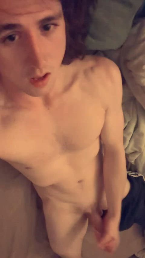 big dick cumshot masturbating gif